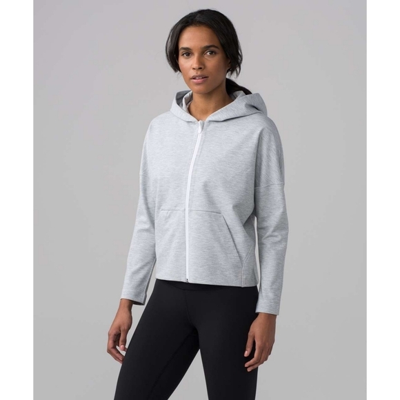 Lululemon Minimal Hoodie in Heathered Power Grey Size 6 - Picture 5 of 7